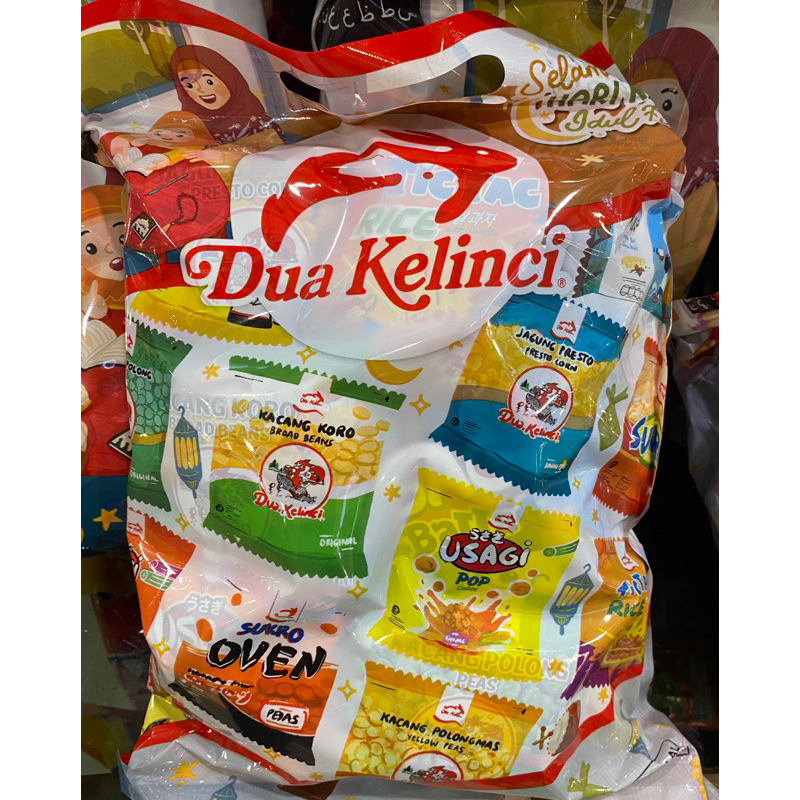 PAKET SNACK KACANG DUA KELINCI ISI 15 MURAH BANDUNG / PAKET HAMPERS SNACK KACANG DUA KELINCI ASSORTE