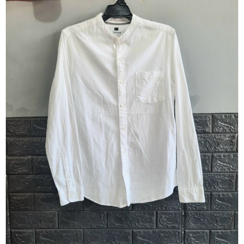 kemeja shanghai putih topman