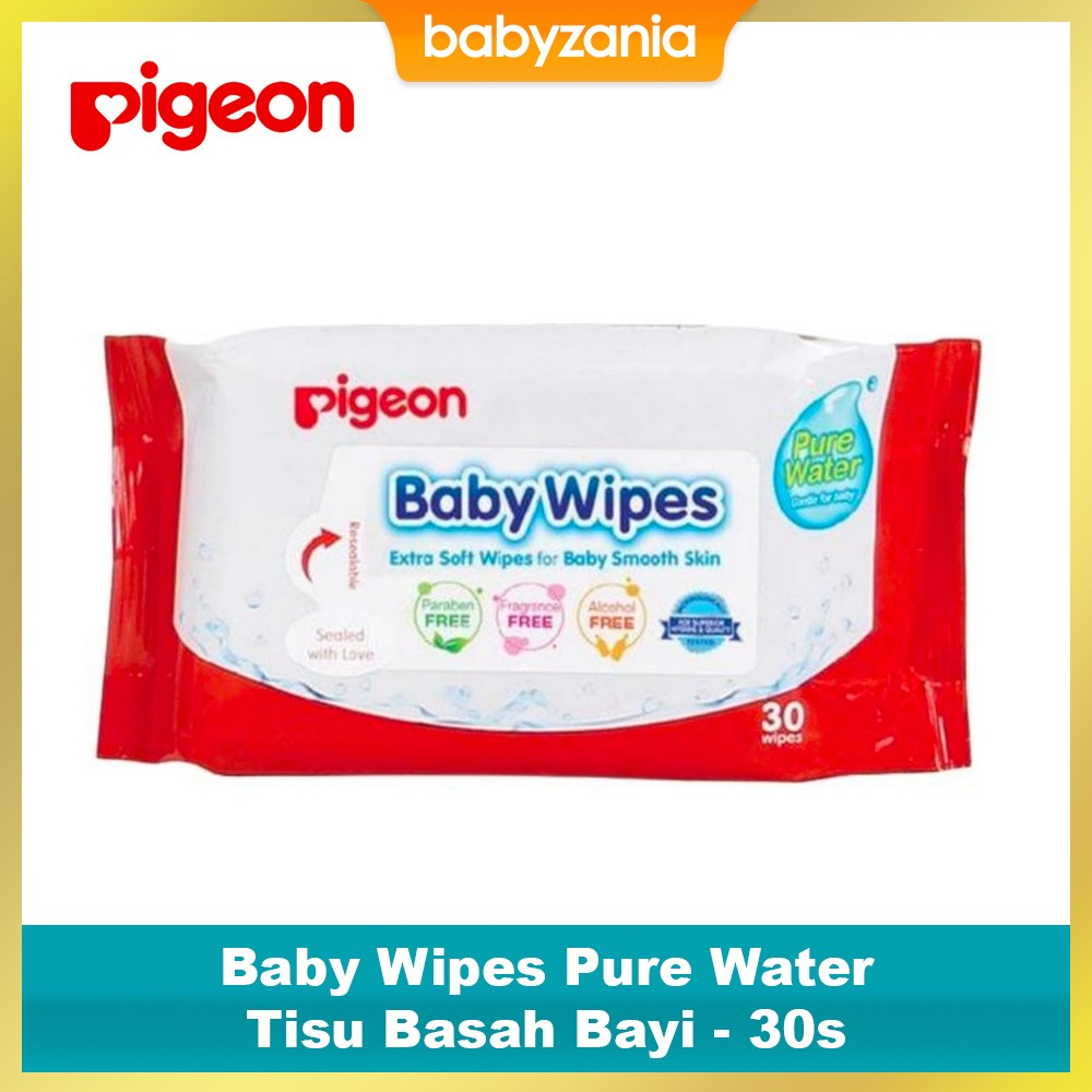 Pigeon Baby Wipes Pure Water Tisu Basah Bayi - 30 Sheet