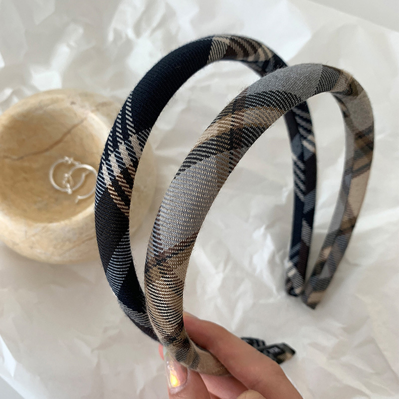 Caliloops Bando Bandana Busa Tebal Tweed Kotak Dewasa Korea Atcher