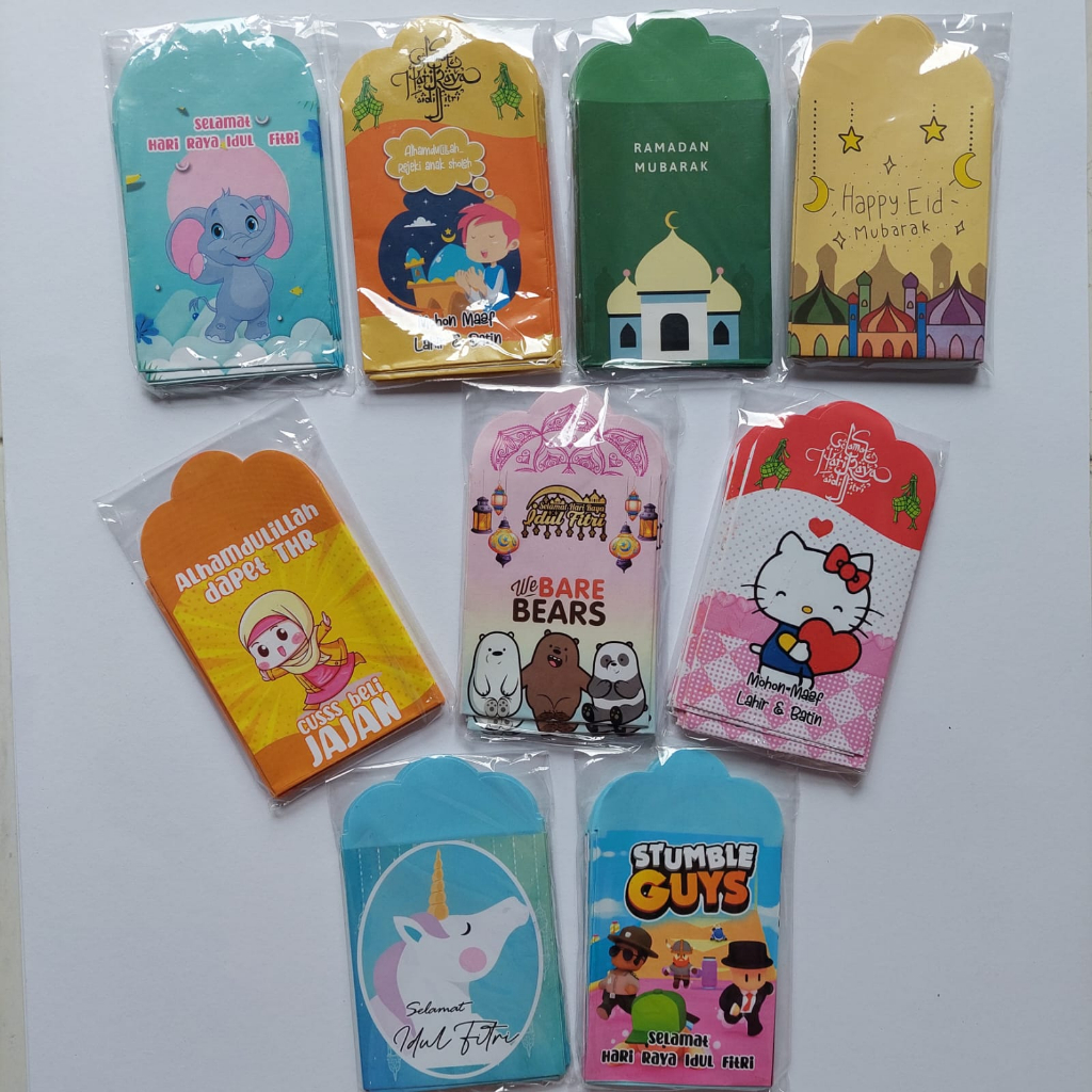 

(10 pcs) AMPLOP LEBARAN LUCU /AMPLOP LEBARAN UNIK/AMPLOP LEBARAN KECIL