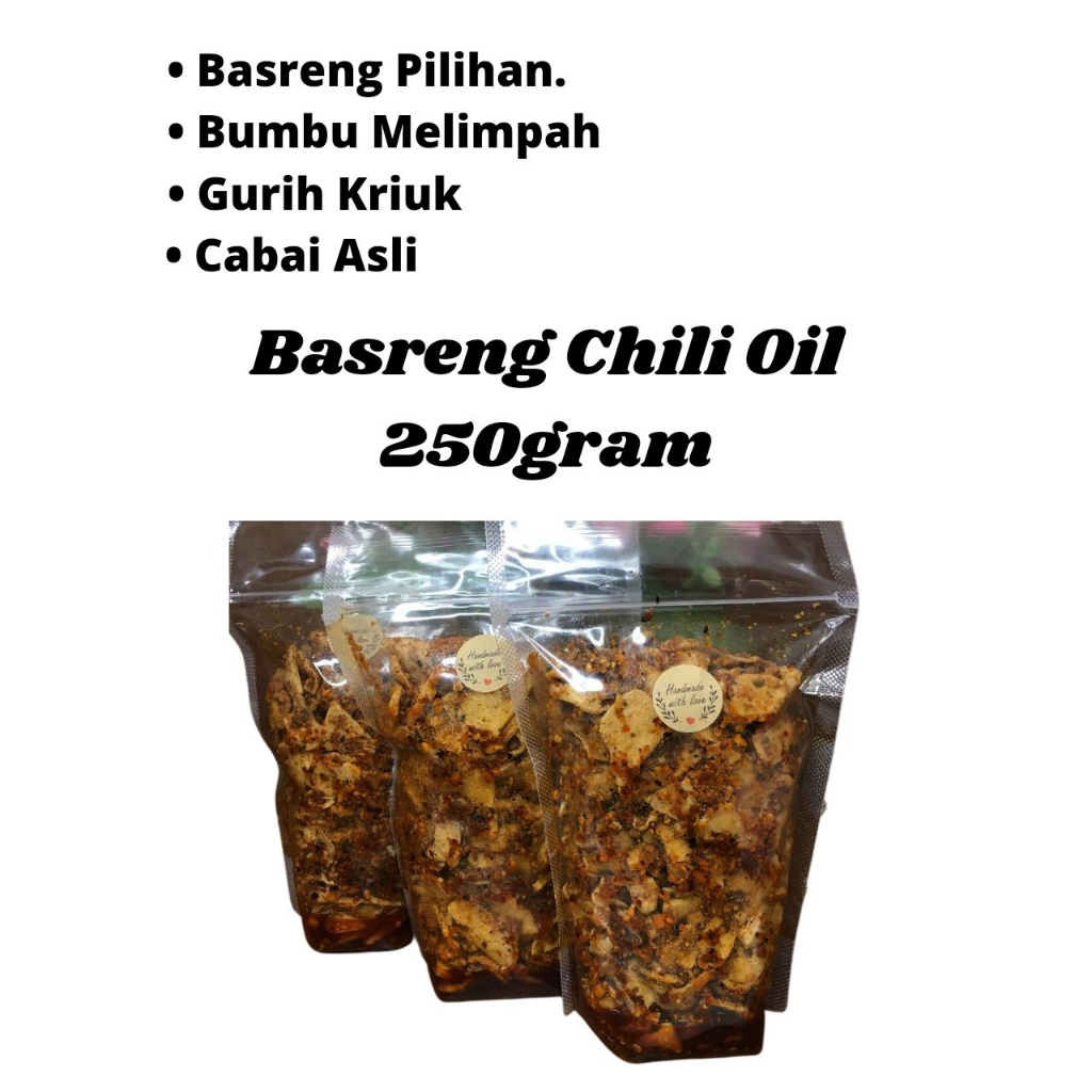 

Basreng Chili Oil Pedas Kemasan 250gram Home Made