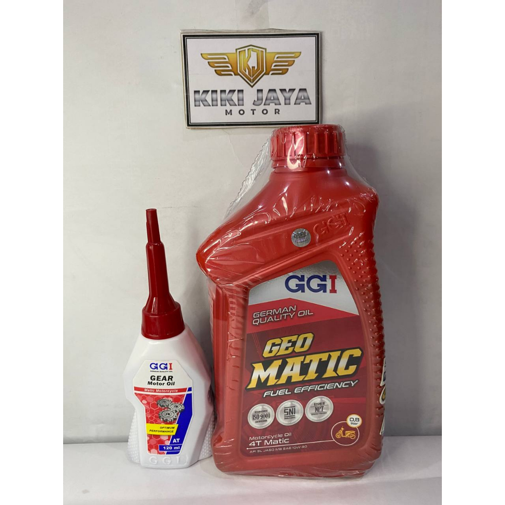 Bundle Oli Motor Matic GGI Geo Matic 10W30 800mL + Oli Gardan GGI 120 ml