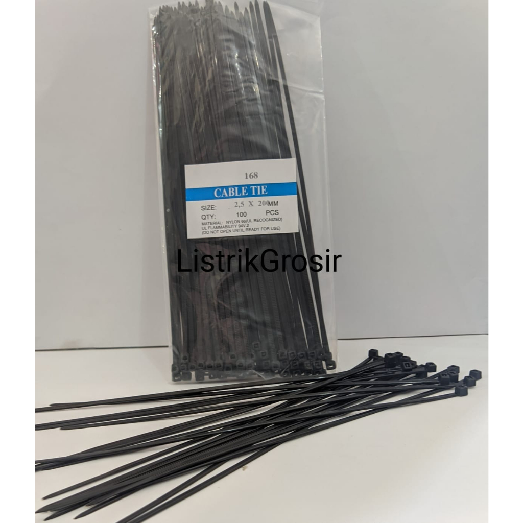 Kabel Ties Cable Tie Sabuk Pengikat Nylon 2.5x100MM 10CM 2,5X150MM 15CM 2,5X200MM 20CM