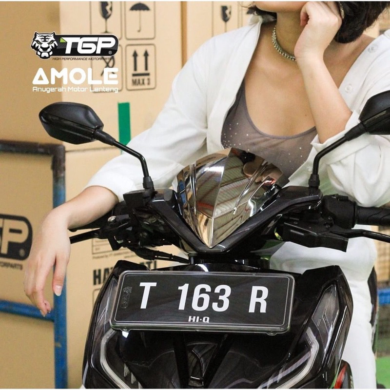 TGP Cover Plat Nomor BENING / License Plate Cover Bening Tutup Plat Nomor Universal untuk Honda Yamaha Beat Scoopy Vario semua tipe motor