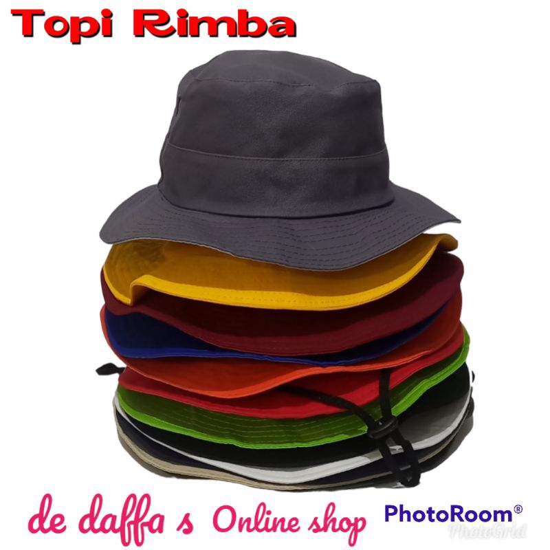 TOPI RIMBA | TOPI HIKING | BUCKET HAT | TOPI GUNUNG RIMBA TALI | BAHAN DRILL TERLARIS