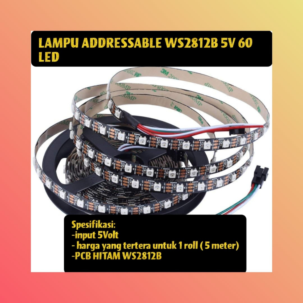 Lampu Addressable WS2812B 5V 60Led