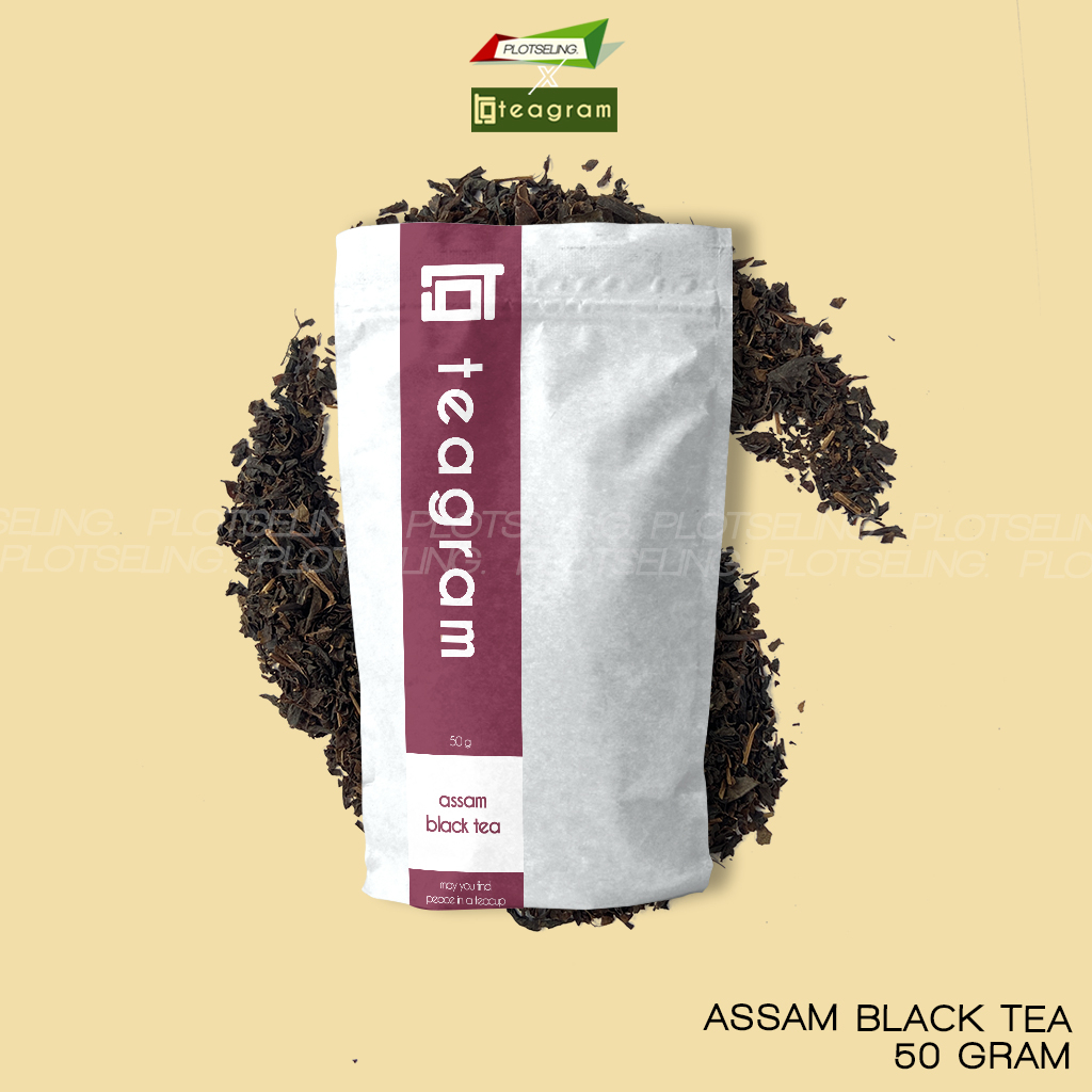 Teh Hitam Single Origin ASSAM TEA Kemasan 50gr Teh Import Asli Olahan Kebun Teh Assam India