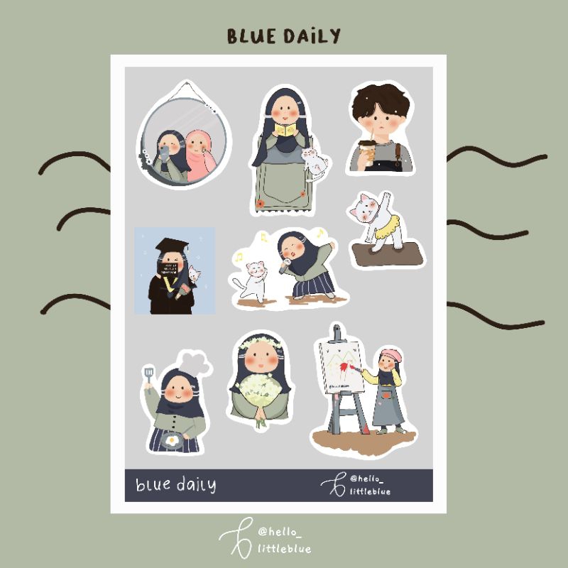 

sticker daily/ sticker kiss cut / sticker muslimah