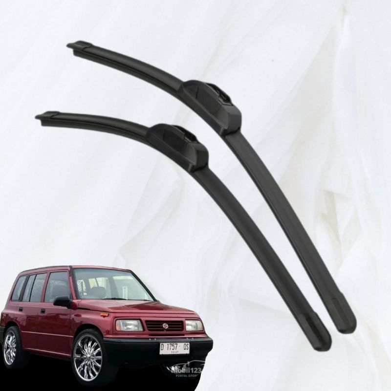 Wiper Depan Frameless Full Karet VITARA ESCUDO SIDEKICK uk. 20&quot; - 18&quot;