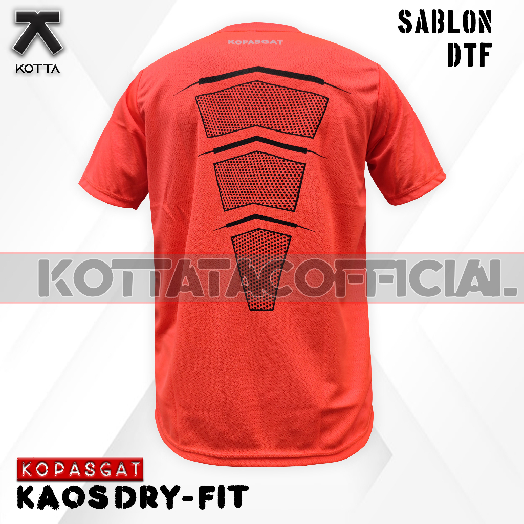 KAOS DRYFIT KOPASGAT OREN - KAOS OLAHRAGA KOPASGAR  - KAOS JERSEY TNI