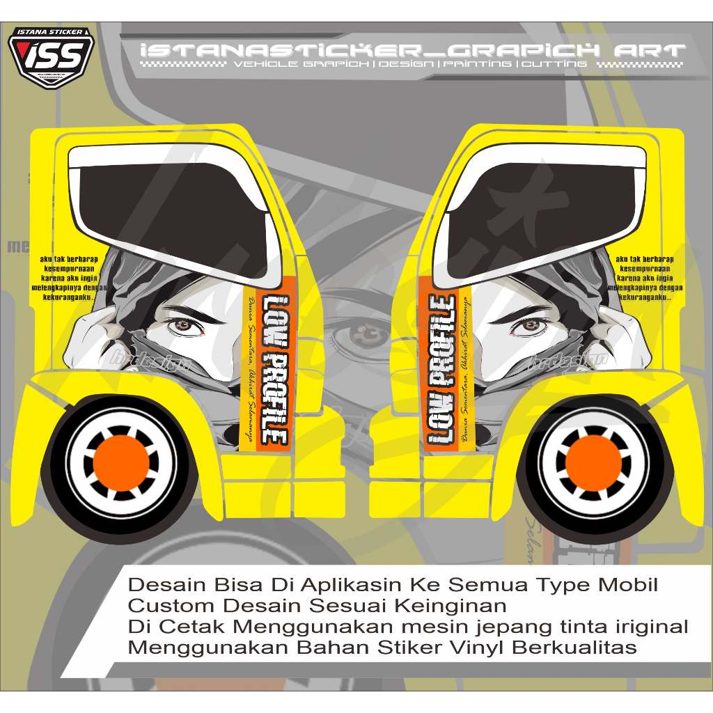 DECAL PINTU SAMPING TRUK CANTER GIGA HINO DYNA