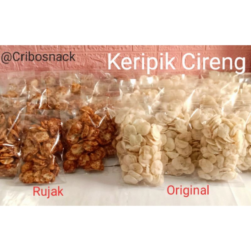 

Keripik Cireng Cribosnack ORI & Rujak 250gram