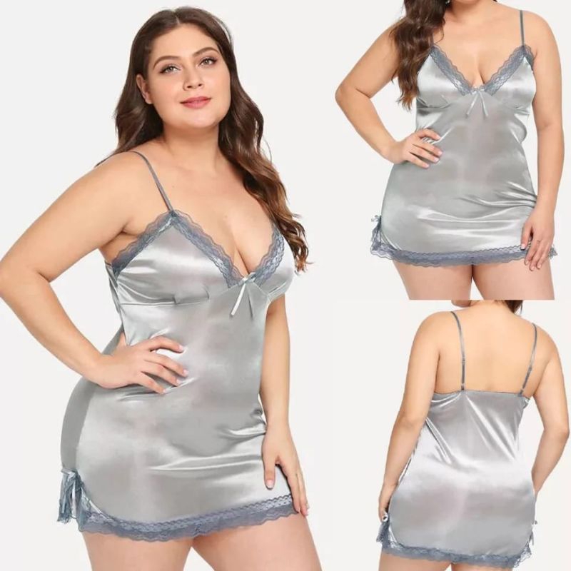 Dress satin sexy + Cd tali Lingerie set mini dress