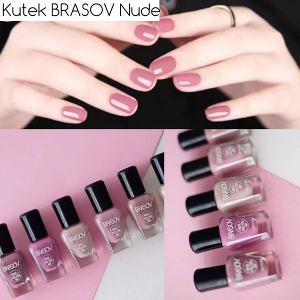 𝘈𝘉𝘎✰ BRASOV NAIL POLISH KUTEK KUKU WARNA NUDE CAT KUKU 8 ML 2035