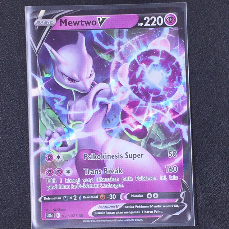 KARTU POKEMON TCG ORIGINAL POKEMON MEWTWO DKK V RR HOLO/FOIL MURAH
