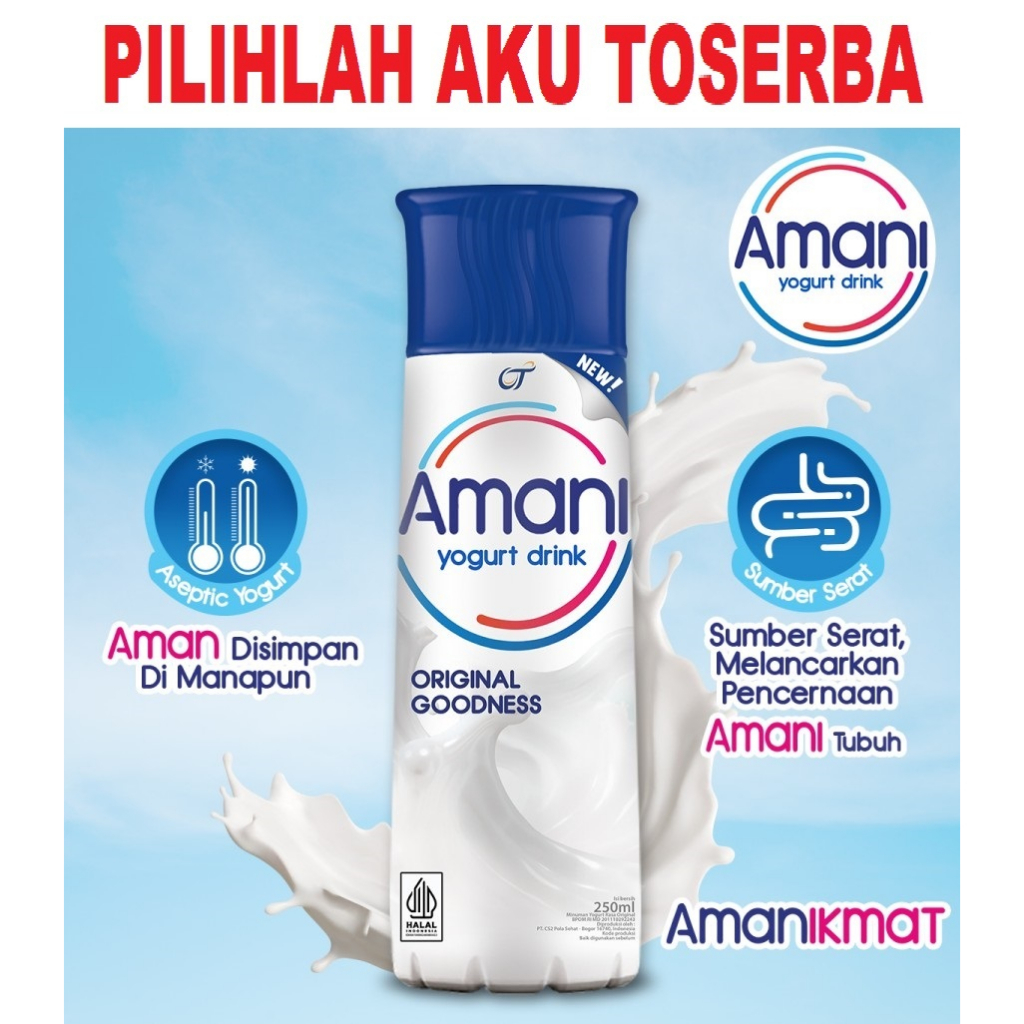 AMANI Yogurt Drink ORIGINAL Goodness 250 ml - ( HARGA 1 DUS )