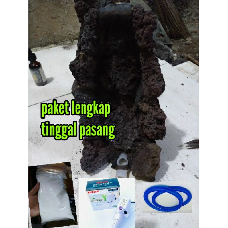 waterfall fullset tebing air terjun aquascape aquarium siap pasang paket lengkap