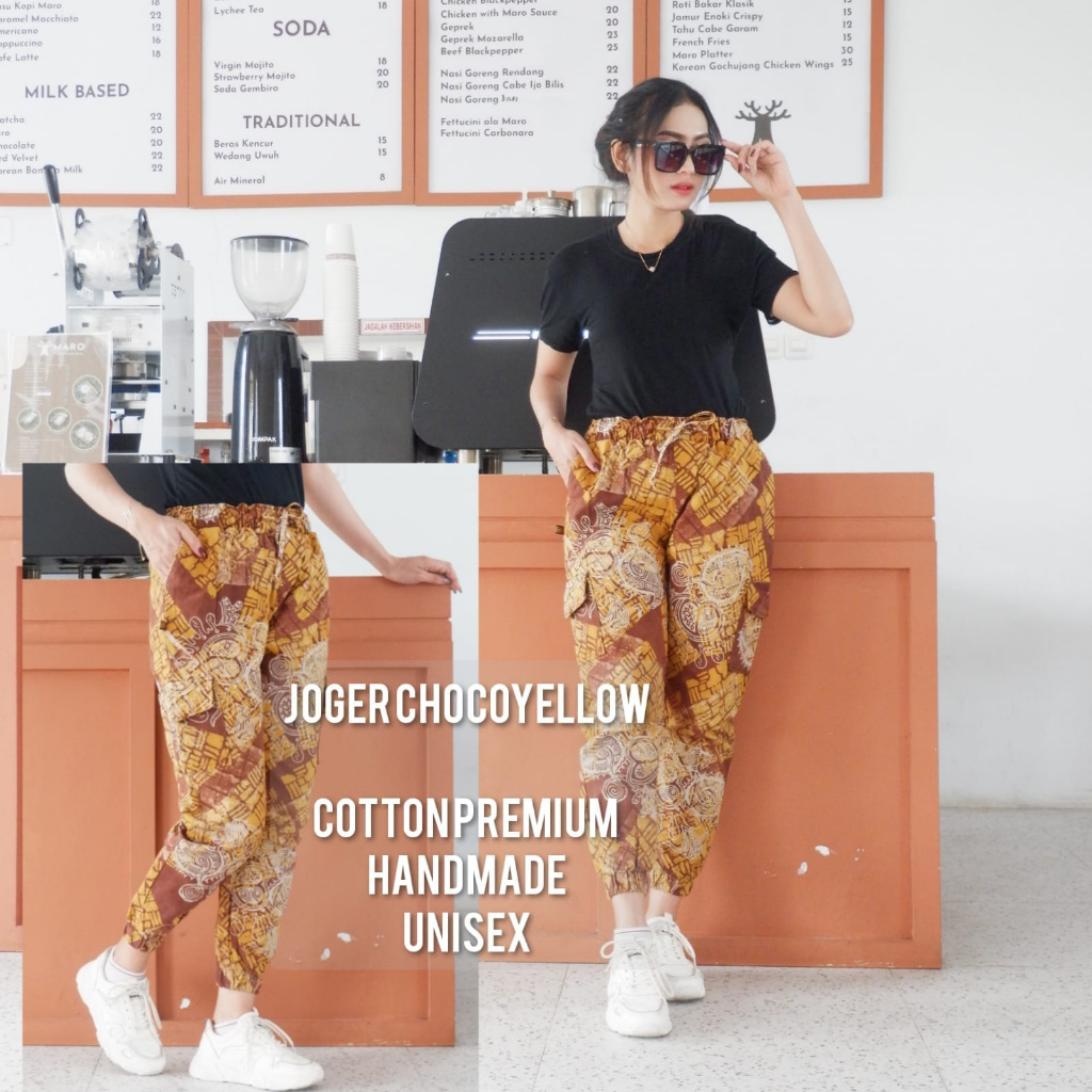 Celana Joger Batik pria/wanita - Celana Joger Cowok Terbaru - Celana Batik Ori - Celana Batik Kekini