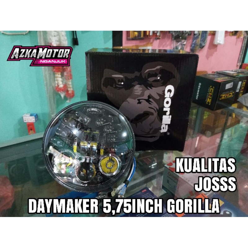 Lampu daymaker 5,75 inch 16 led DOT SAE Gorilla