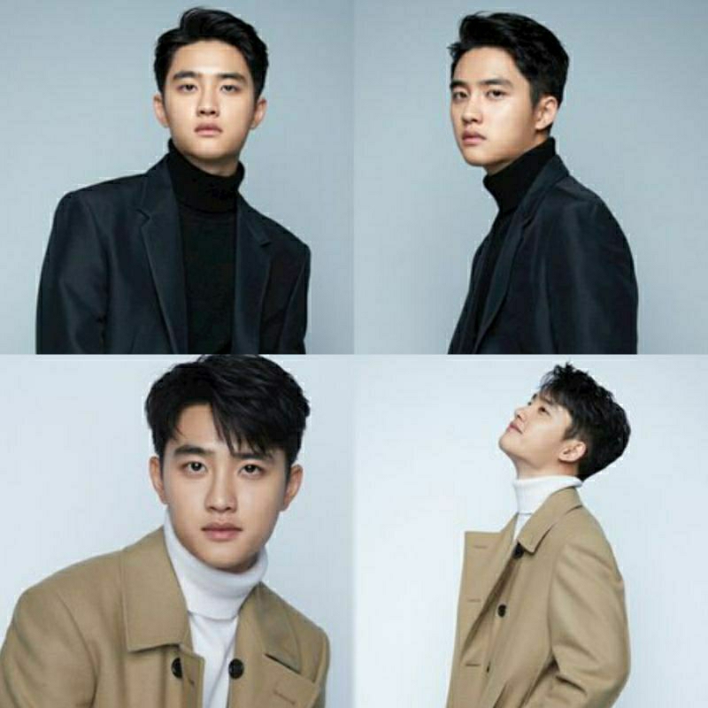 Turtle Neck Long Sleeve / Kaos Turtle Neck Pria Lengan Panjang Hitam Putih