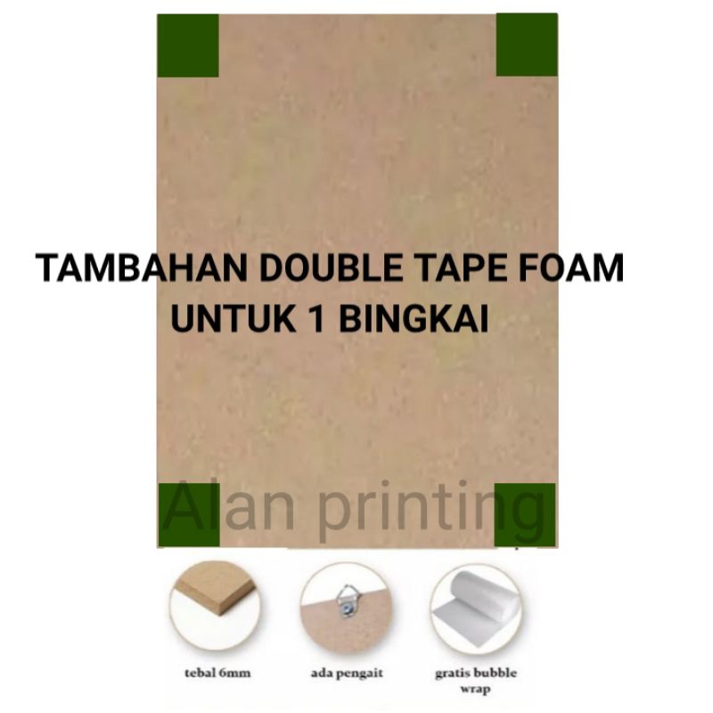 TAMBAHAN DOUBLE TAPE FOAM UNTUK HIASAN DINDING DAN CETAK FOTO