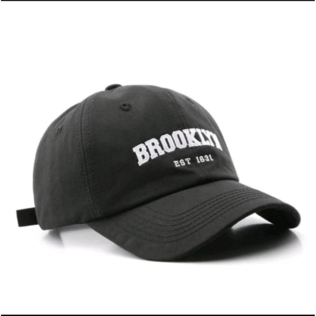 New York Yankees Topi Baseball NY Cap Casual Sport Pria Wanita-broklyn hitam
