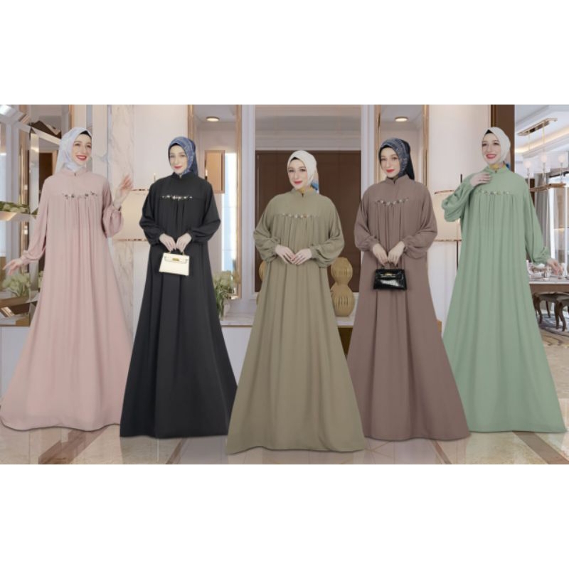 Gamis Mewah Elegan Siap Kirim Gamis Silk Dior silk Armani silk