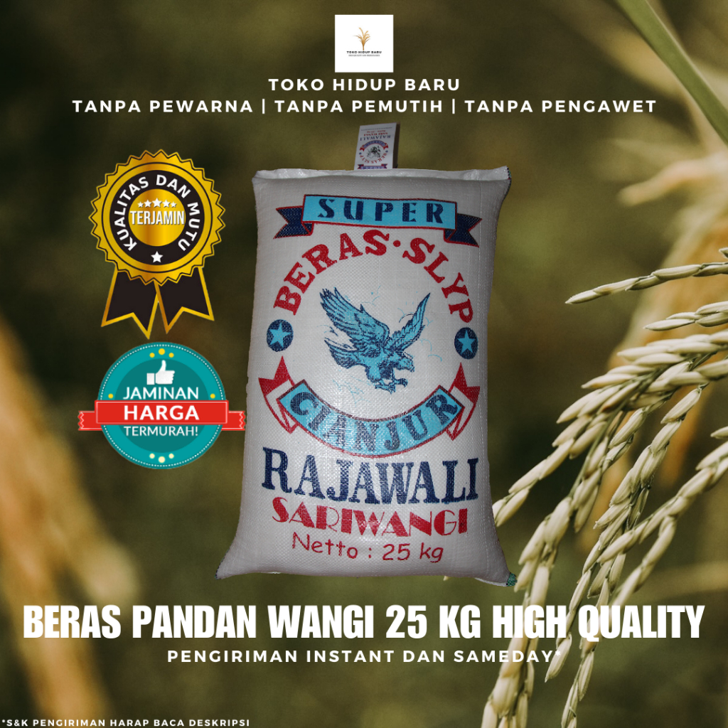 

(BEST SELLER) BERAS PANDAN WANGI CIANJUR RAJAWALI 25 KG PREMIUM