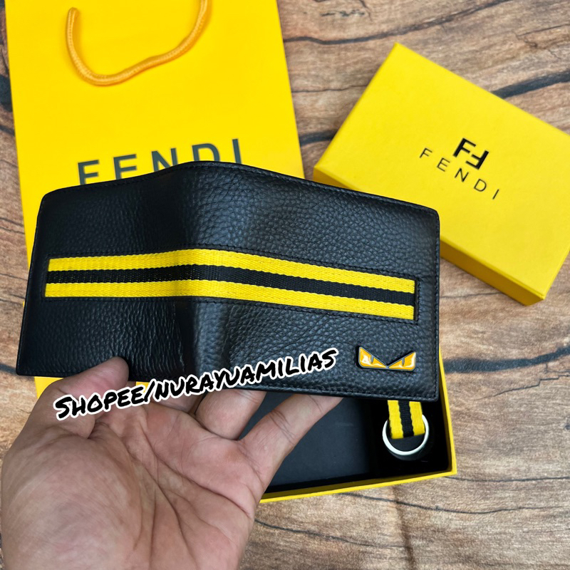 Dompet lipat pria Fendi Kulit asli import premium dompet pria dompet kulit pria dompet lipat pria