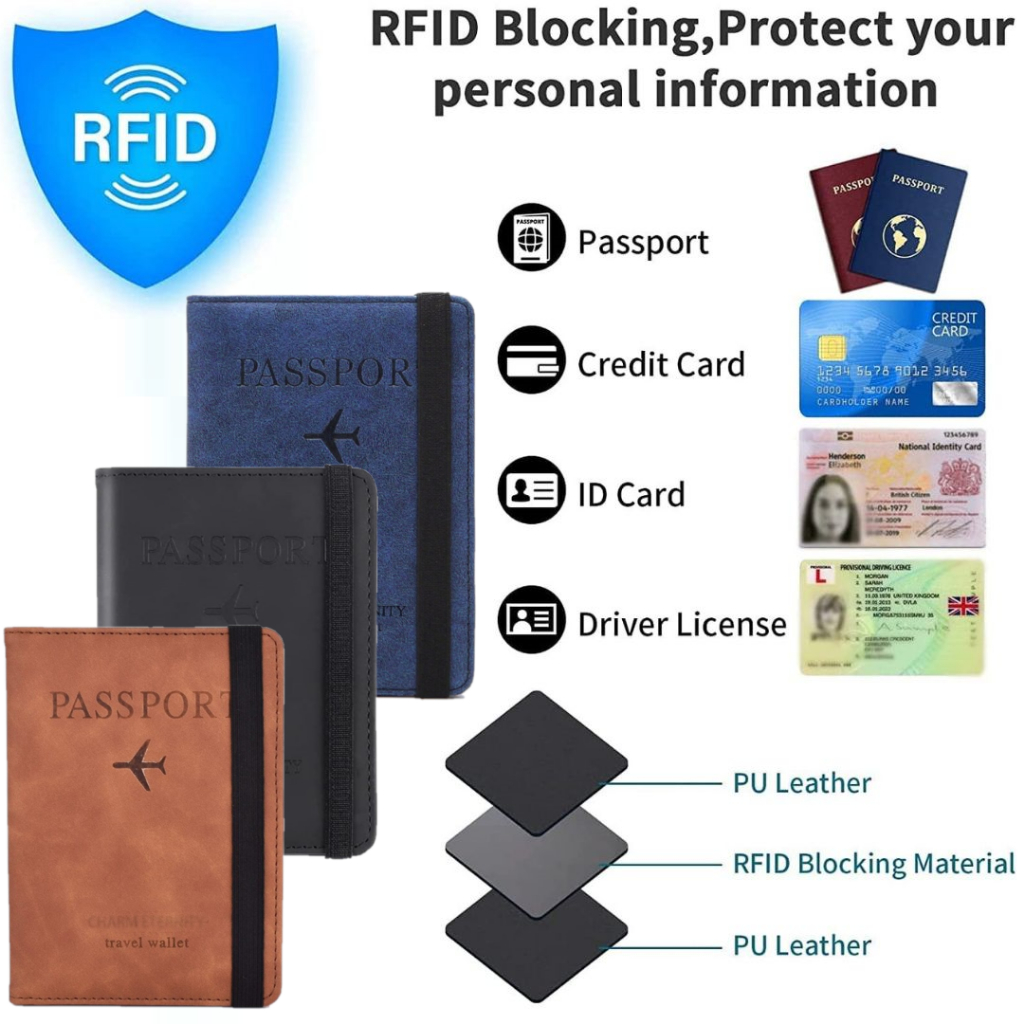 Dompet Paspor Cover Card Holder Travel Wallet RFID Blocking - YXY79