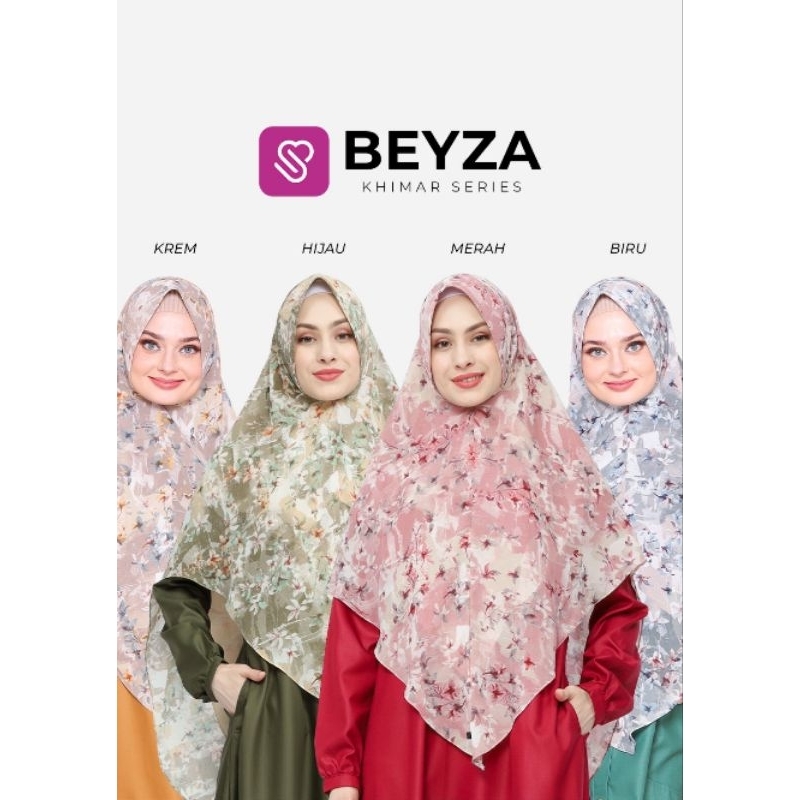BEYZA KHIMAR MOTIF TERBARU MUNIRA JILBAB JUMBO MOTIF BUNGA
