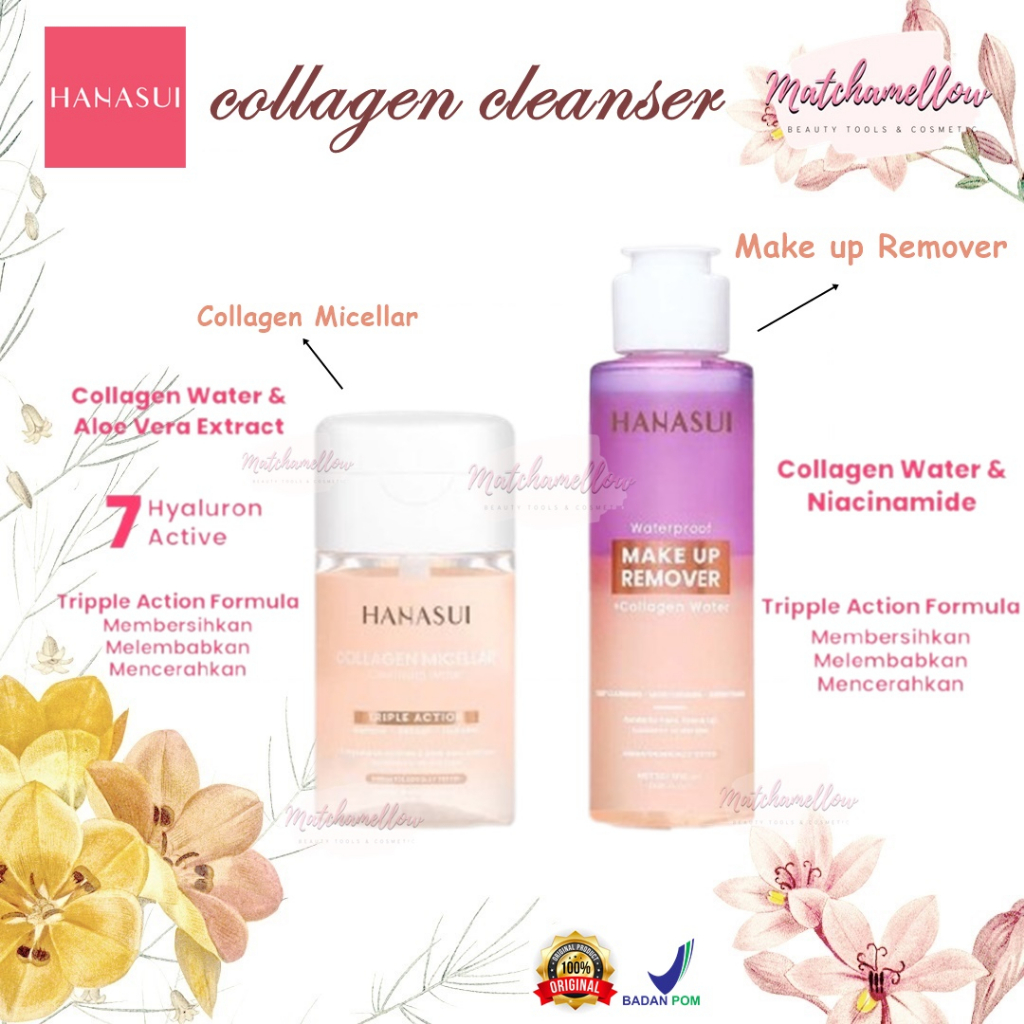 ❄️MATCHA❄️HANASUI COLLAGEN MICELLAR WATER - MAKE UP REMOVER CLEANSING WATER