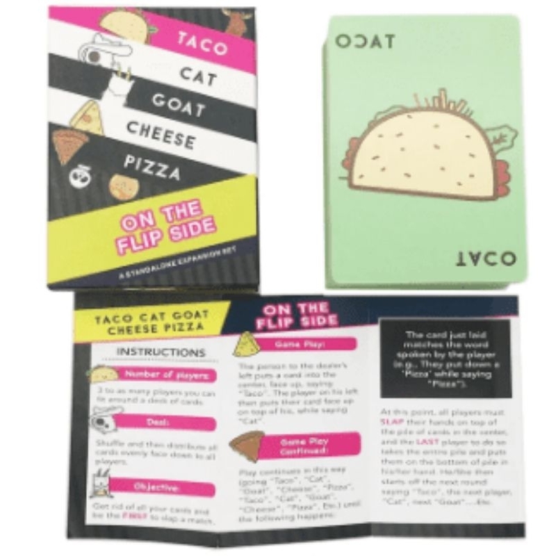 TACO CAT GOAT CHEESE PIZZA FLIP - BOARD GAME - CARDS GAME