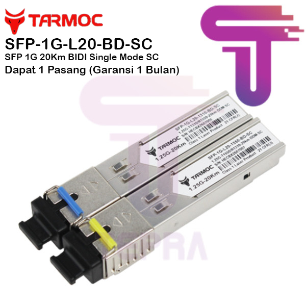 SFP 1G BIDI 20KM l Singlemode SC Mikrobits, Mikrotik, Cisco Compatible