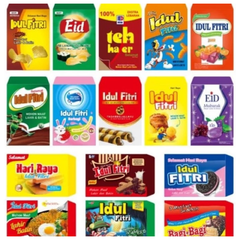 

angpao Lebaran 100 pcs mix snack