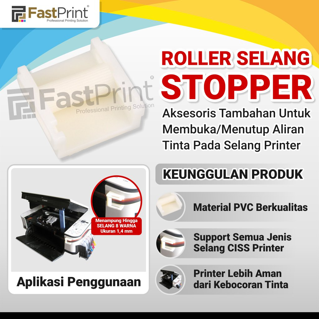 Roller Selang Stopper Aliran Tinta CISS Infus Modifikasi