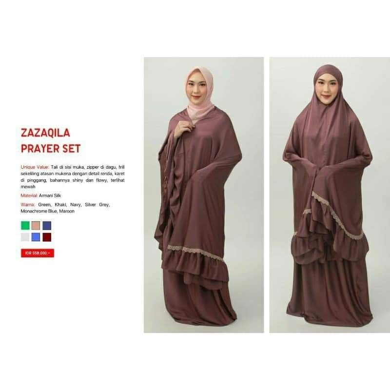 Zoya Mukena Azaqila Prayer Set Wanita Dewasa Terbaru