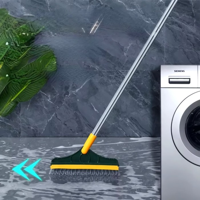 Berus Sikat Dorong Pembersih Lantai Kamar Mandi Wiper Serok Air 2 In 1 Sikat Pembersih