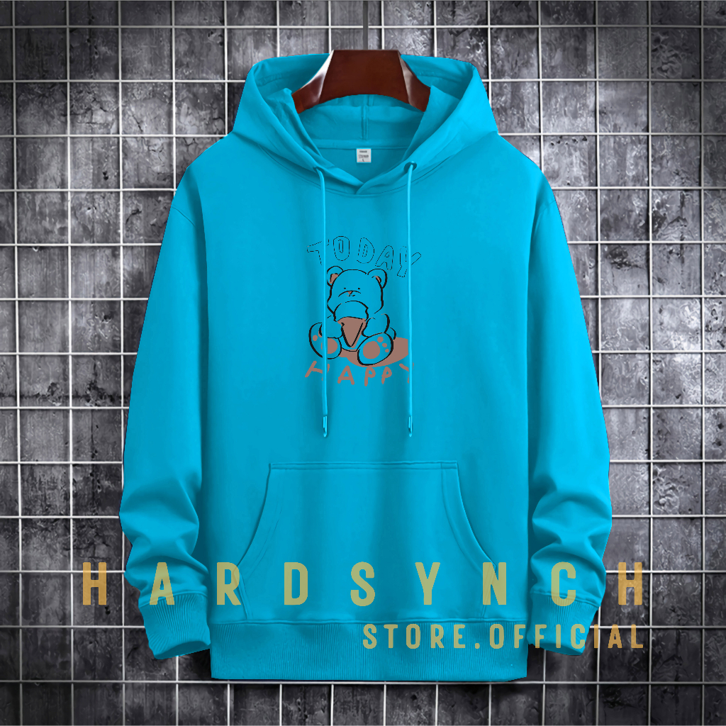 Sweater Hoodie Today Happy Unisex ( Pria &amp; Wanita ) Premium Quality S-XXL Cotton Fleece / Hoodie Korean Style / Sweater Hoodie / Hoodie Polos / Hoodie Wanita / Hoodie Pria / Sweater Hoodie Distro Original ( TH 11 )