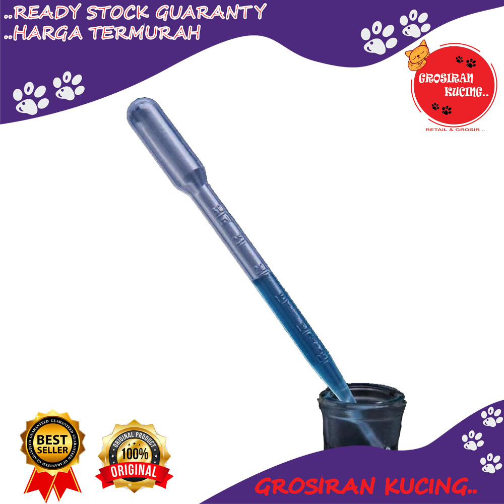 Pipet Transfer Plastik 3mm / 3cc Pipet Tetes Suap Susu Makan Hewan Kucing Anjing