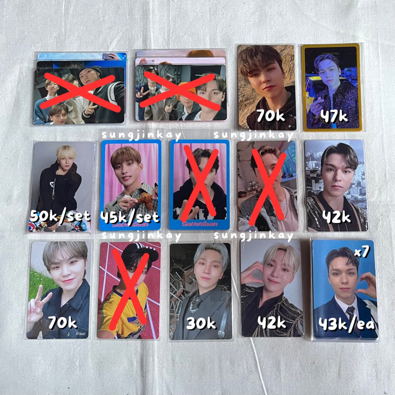 Photocard Seventeen Jeonghan Woozi Dk Seungkwan Vernon Attacca op1 Face The Sun FTS Sector 17 Your C