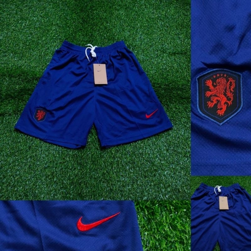 Celana bola negara pildun 2022 belanda away biru grade ori thailand