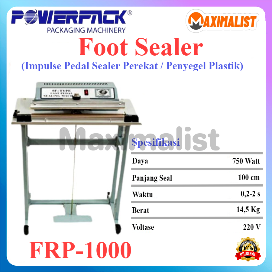Pedal Sealer POWERPACK FRP-400T FRP-600T FRP-800T FRP-1000 Pedal Impulse Sealer Body Metal Mesin Pen