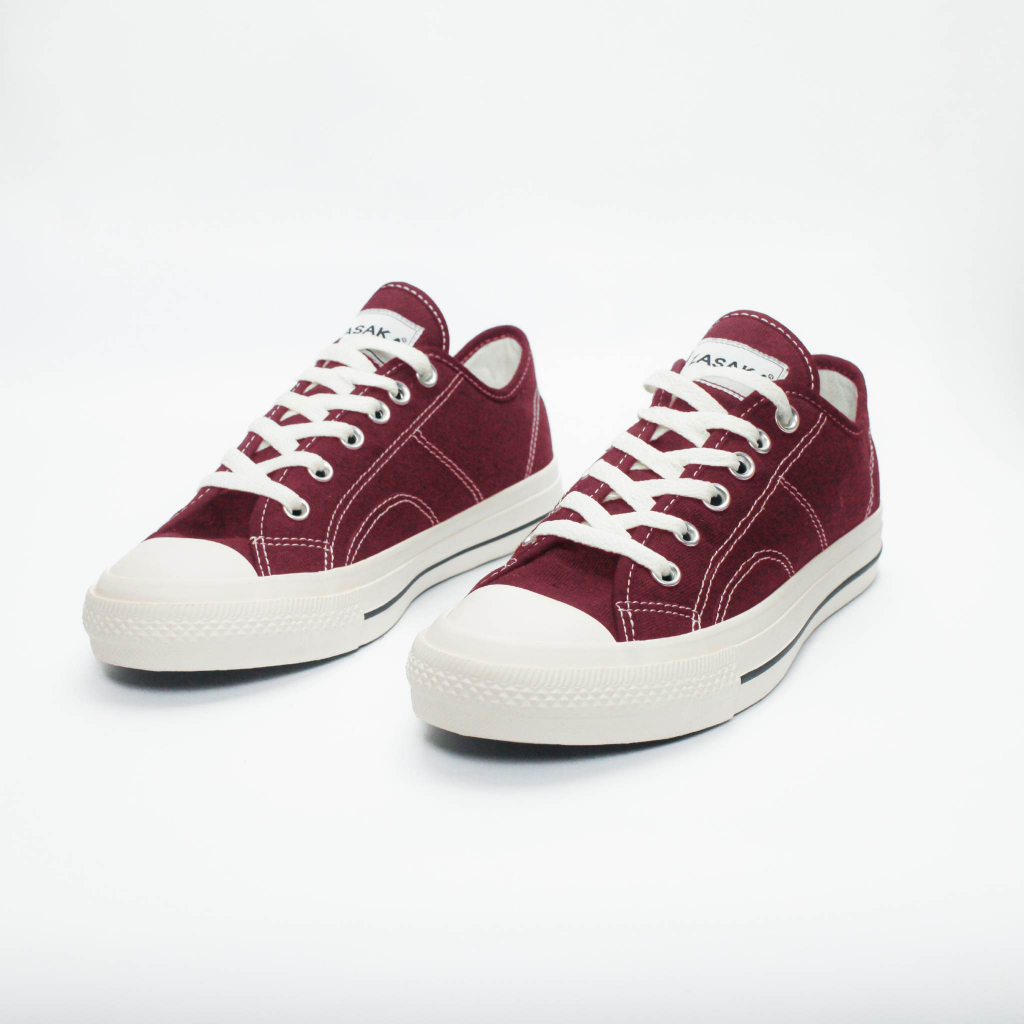 Zasaka - Sepatu Rungkad Maroon Sneakers Casual Pria Wanita