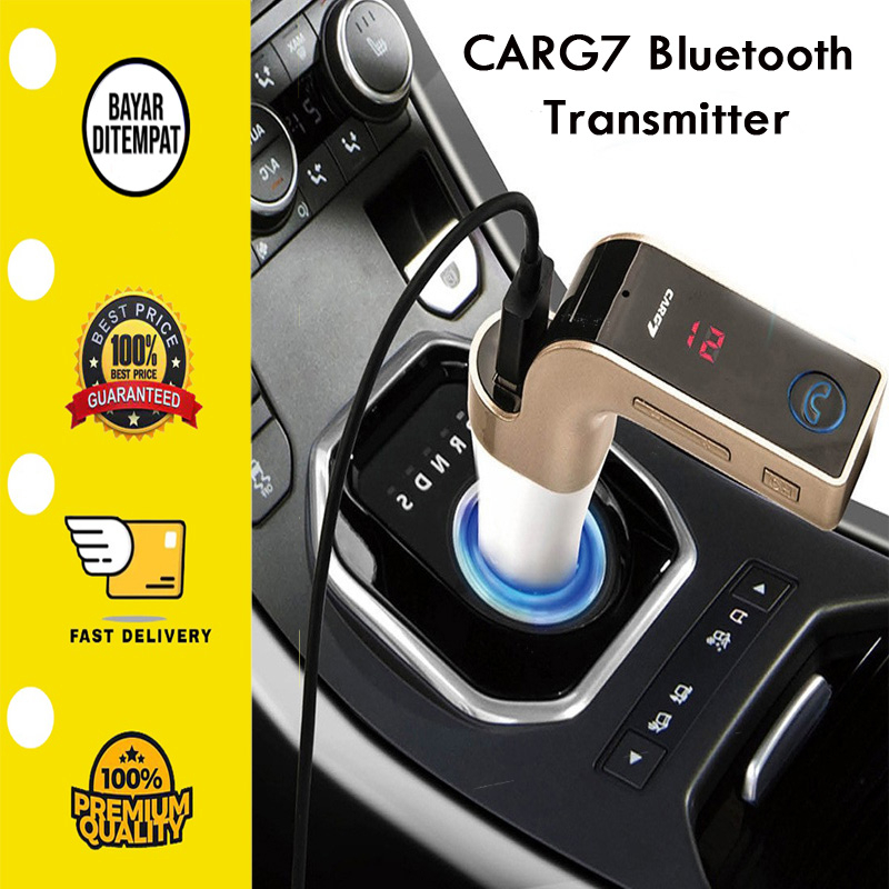 [BISA COD] CARG7 FM MP3 Transmitter Music Modulator Wireless Bluetooth CAR G7