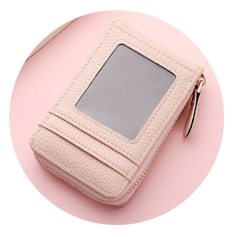 DOMPET KARTU WANITA IMPORT KOREA LUCU CARD HOLDER KEKINIAN BRANDED MURAH CEWEK SIMPLE CASUAL KULIT PINK FORME PREMIUM WA673P3 BANYAK SLOT RESLETING UANG KOIN KECIL MINI REMAJA