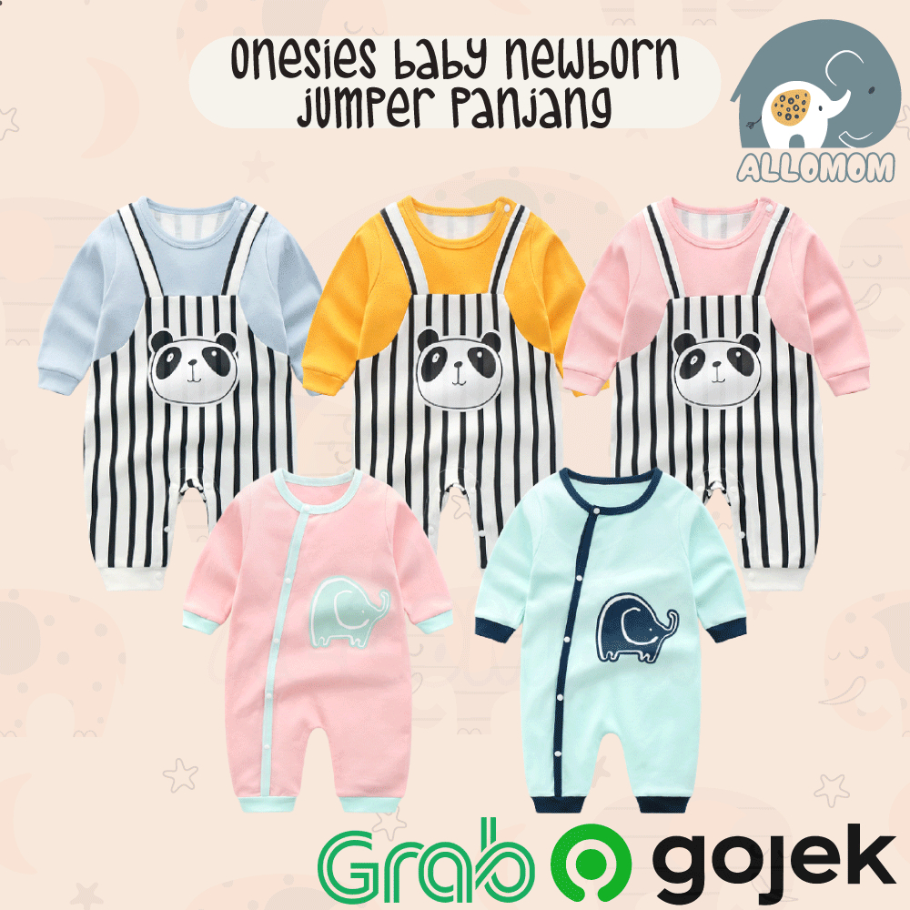 ( IMPORT ) ROMPER BAJU BAYI / BABY MOTIF LUCU / KARAKTER JUMPER LENGAN PANJANG HALUS NYAMAN LEMBUT