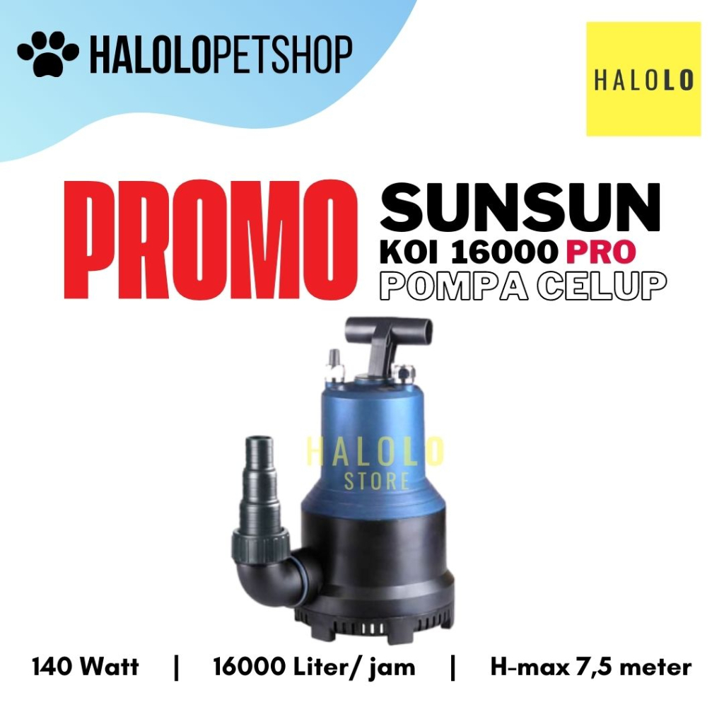 PROMO Sunsun KOI 16000 PRO Pompa Celup Kolam 16000 Liter Hemat Listrik