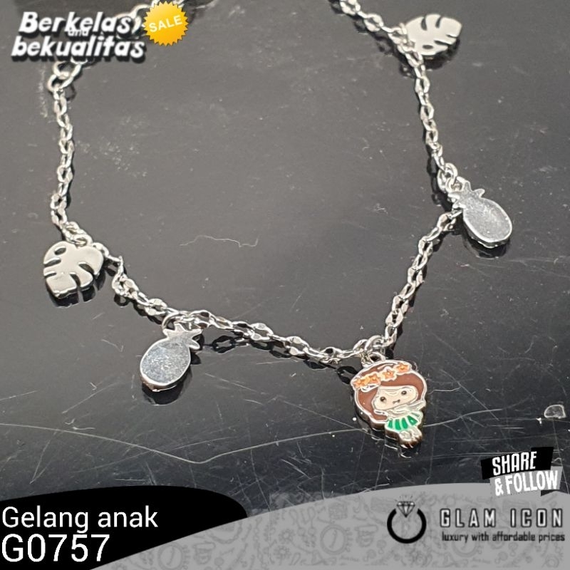 Gleang anak motif putri Hawai cute G0757
